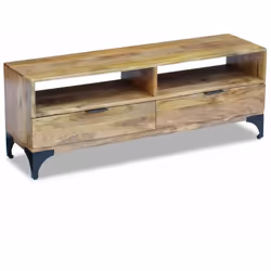 Ce meuble TV sera un ajout unique à votre pièce. Sa construction en bois massif la rend stable et adaptée pour y poser des ve ...