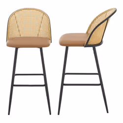 Lot de 2 tabourets de bar 102 x 44 x 63 cm marron
