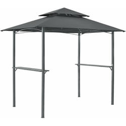 Helloshop26 - Tonnelle de barbecue 250 x 241 x 151 cm anthracite gris foncé