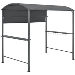 Tonnelle pavillon de barbecue 215 x 220 x 140 cm anthracite gris foncé