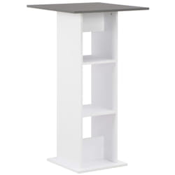 Helloshop26 - Table haute mange debout bar bistrot blanc 110 cm