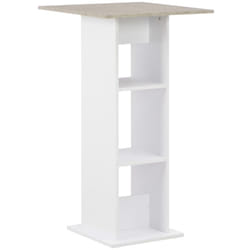 Helloshop26 - Table haute mange debout bar bistrot blanc 110 cm
