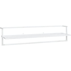 Helloshop26 - Porte-serviettes 95 x 25 x 22 cm fer blanc