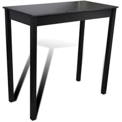 Helloshop26 - Table haute mange debout bar bistrot noir mdf 115 cm