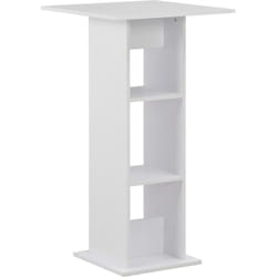 Helloshop26 - Table haute mange debout bar bistrot blanc 110 cm
