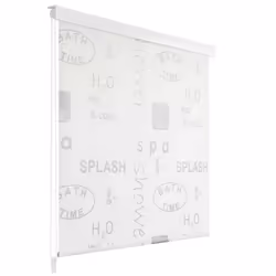 Store roulant de douche - Blanc - 160x240 cm - 100% EVA - Résistant à leau - Design contemporain