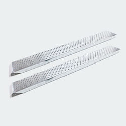 Helloshop26 - Lot de 2 rampes de chargement acier galvanisé rail collision 160 x 22,5 cm jusqu'a 400 kg gris