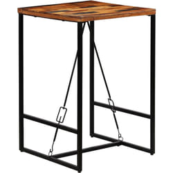 Helloshop26 - Table haute mange debout bar bistrot bois recyclé solide 106 cm