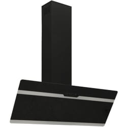 Helloshop26 - Hotte murale 90 cm acier et verre trempé noir