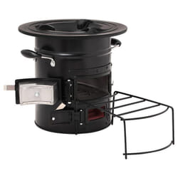 Poele a bois de camping 50 x 335 x 305 cm acier noir