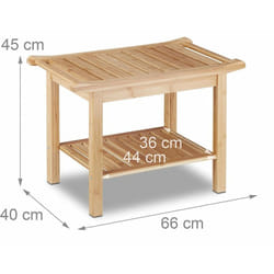 Helloshop26 - Tabouret en bambou table basse d'appoint salle de bain