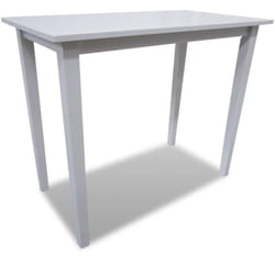 Table haute mange debout bar bistrot en bois blanc