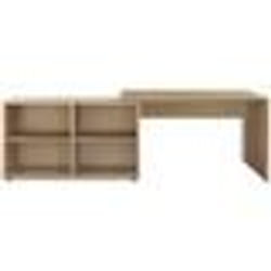 Bureau dangle - Chêne - 4 étagères - Moderne - Durable - Facile à assembler
