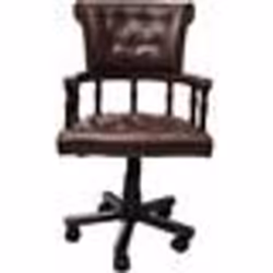 Fauteuil chaise chaise de bureau en cuir melange marron