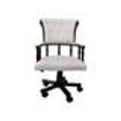 Fauteuil de bureau en cuir mélangé blanc - Chesterfield - Style Capitaine - Confort dassise suprême