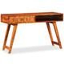 Bureau table meuble travail informatique d ecriture bois massif de sesham 118 cm