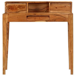 Bureau - Acacia - 88 cm - 3 tiroirs - Finition laquée - Style classique intemporel