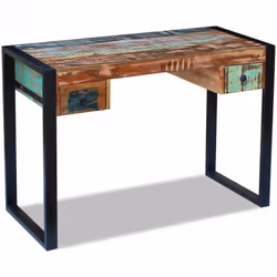 Ce bureau au style rétro, fait en bois de récupération massif, sera un ajout indémodable à votre maison. Grâce à sa structure ...