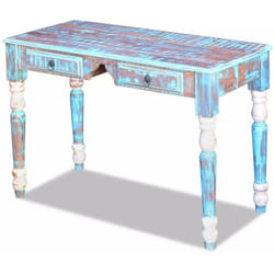 Bureau table meuble travail informatique bois de récupération massif