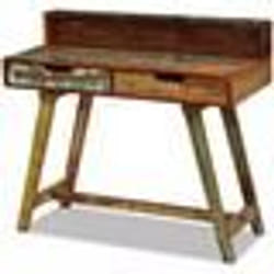 Bureau table meuble travail informatique bois de recuperation massif