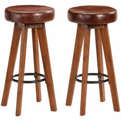 Cet ensemble de 2 chaises de bar dégage un charme rustique qui en fera un supplément intemporel à toute maison, bar ou restau ...