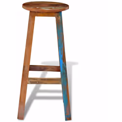 Ce tabouret de bar en bois récupéré de style antique, un ajout intemporel à votre chambre, convient à la fois pour les intéri ...