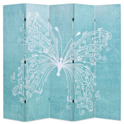 Paravent - Non spécifié - 200 cm - Imprimé papillon - Bois massif - Intérieur