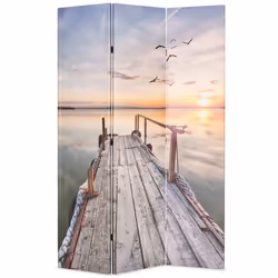 Paravent - Non spécifié - 120 cm - Bois massif - Toile imprimée - Multicolore