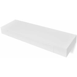 Helloshop26 - tagère meuble design murales avec tiroirs 2 pcs Blanc 80 cm