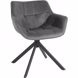Chaise de salle à manger rotatif en velours Avec son dossier ergonomique et son rembourrage généreux, il offre un confort d'a ...