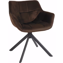 Chaise de salle à manger rotatif en velours Avec son dossier ergonomique et son rembourrage généreux, il offre un confort d'a ...