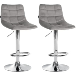 Décoshop26 Velours gris - Chrome