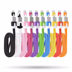 Câble Chargeur pour SAMSUNG Galaxy S4 Mini USB / Micro USB 1m Noodle Universel Connecteur Syncronisation (ROUGE)