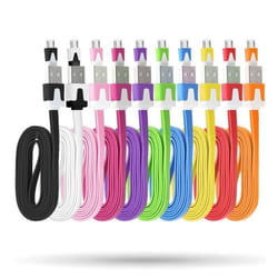 Câble Chargeur pour SAMSUNG Galaxy S4 Mini USB / Micro USB 1m Noodle Universel Connecteur Syncronisation (ROUGE)