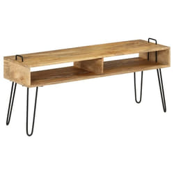 Meuble tele buffet tv television design pratique bois de manguier massif 110 cm