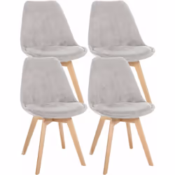 Lot de 4 chaises de salle à manger style scandinave Cette chaise confortable ne séduit pas seulement par ses excellentes prop ...