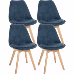 Lot de 4 chaises de salle à manger style scandinave Cette chaise confortable ne séduit pas seulement par ses excellentes prop ...