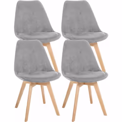 Lot de 4 chaises de salle à manger style scandinave Cette chaise confortable ne séduit pas seulement par ses excellentes prop ...