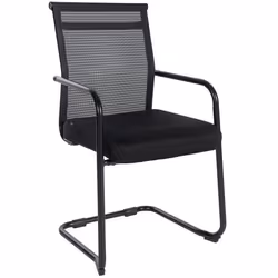Fauteuil de bureau - Noname - Modèle Luge - Tissu et métal noir - 1 place - Fixe