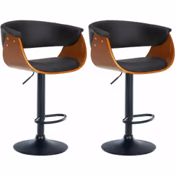 Set de 2 tabourets de bar Ce set de tabourets de bar allie une élégance intemporelle à une fonctionnalité moderne. Les coques ...
