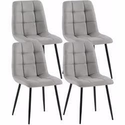 Lot de 4 chaises de salle à manger en tissu La chaise de salle à manger combine un grand confort d'assise avec un look modern ...