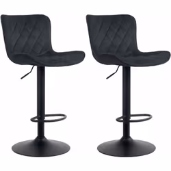 Lot de 2 tabourets de bar pied trompette Cet ensemble de 2 tabourets de bar est parfait pour les adeptes des pièces d'ameuble ...