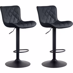 Lot de 2 tabourets de bar pied trompette Cet ensemble de 2 tabourets de bar est parfait pour les adeptes des pièces d'ameuble ...