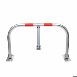 Barriere de parking rabattable verrouillage par cadenas