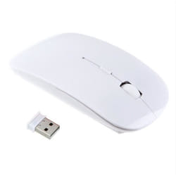 Souris Ultra Plate pour PC COMPAQ Sans Fil USB Universelle Capteur Optique 3 Boutons Couleurs - Couleur:BLAN