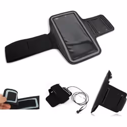 Brassard Sport Universelle Smartphone 5.5 pouce Housse Etui Coque Taille 6 (NOIR)