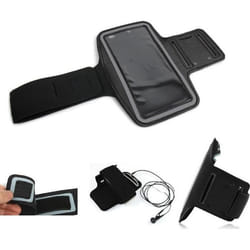 Brassard Sport Universelle Smartphone 5.5 pouce Housse Etui Coque Taille 6 (NOIR)