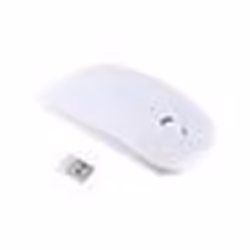 Souris pour MAC USB Sans Fil Ultra Plate Universelle Capteur Optique 3 Boutons Ordinateur (BLANC)