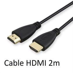 Cable HDMI Male 2m pour WII U Console Gold 3D FULL HD 4K Television Ecran 1080p Rallonge