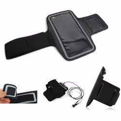 Brassard Sport Universelle Smartphone 4.3 pouce Housse Etui Coque Taille 2 (NOIR)